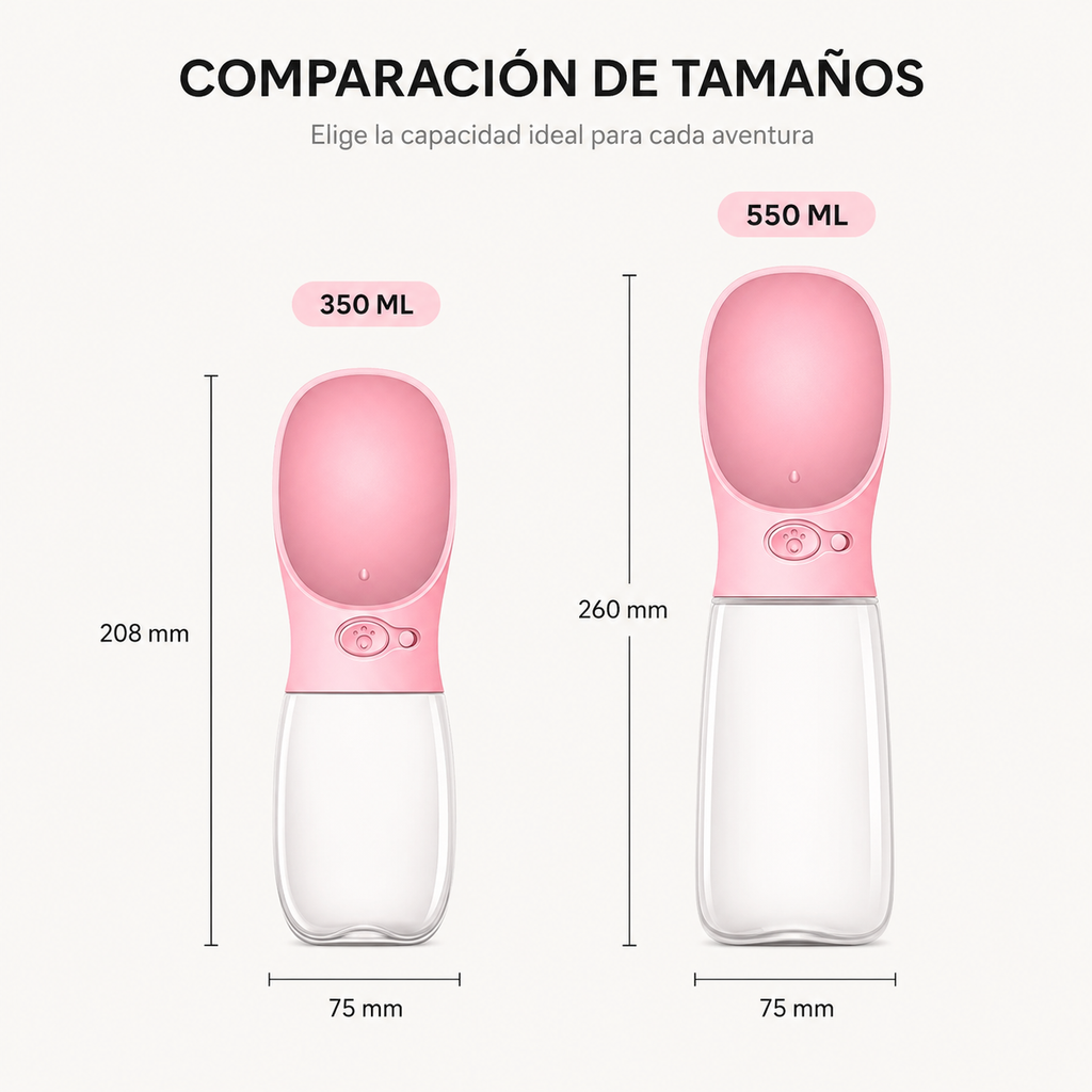 Botella de agua portátil para mascotas