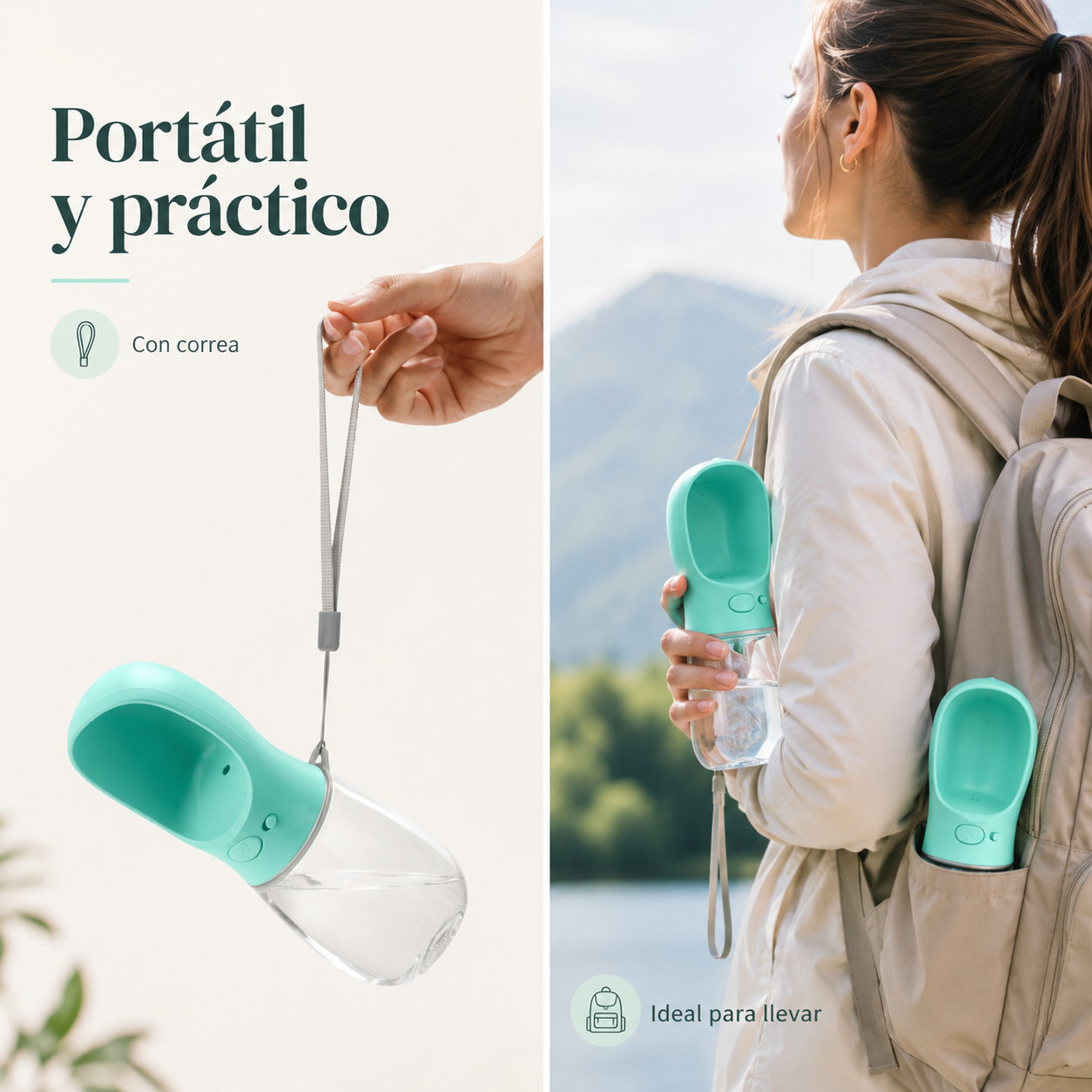Botella de agua portátil para mascotas