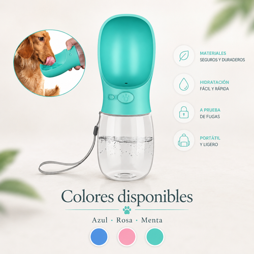Botella de agua portátil para mascotas