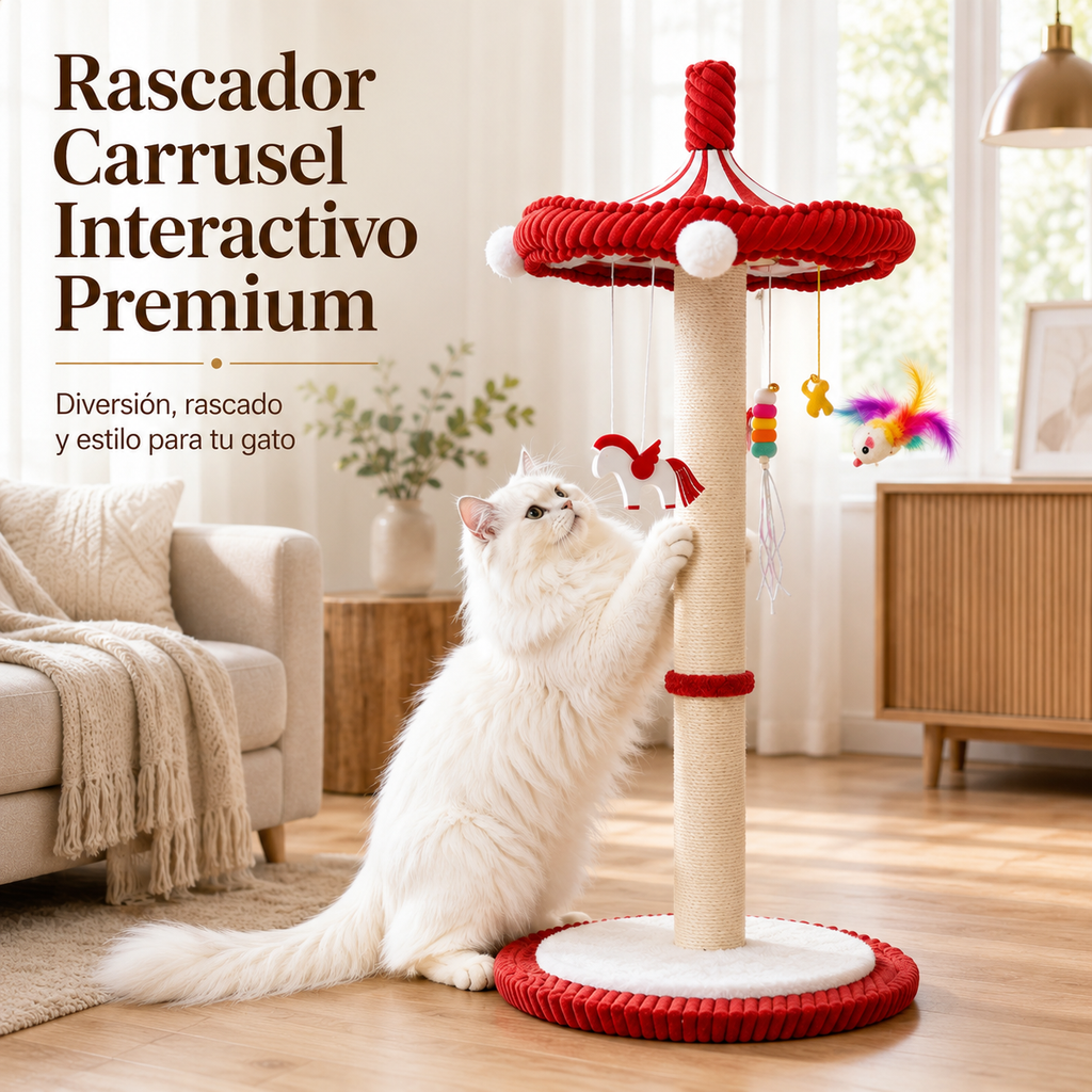 Rascador carrusel para gatos
