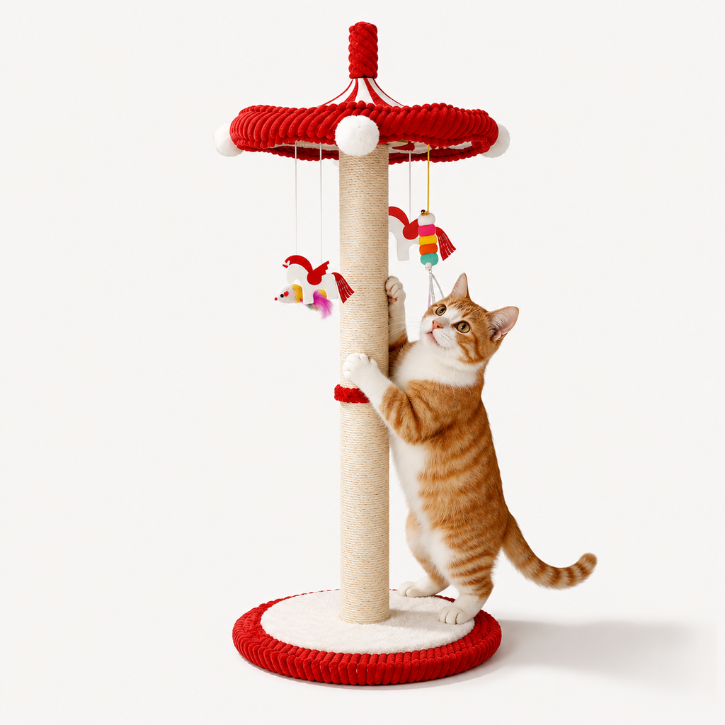Rascador carrusel para gatos
