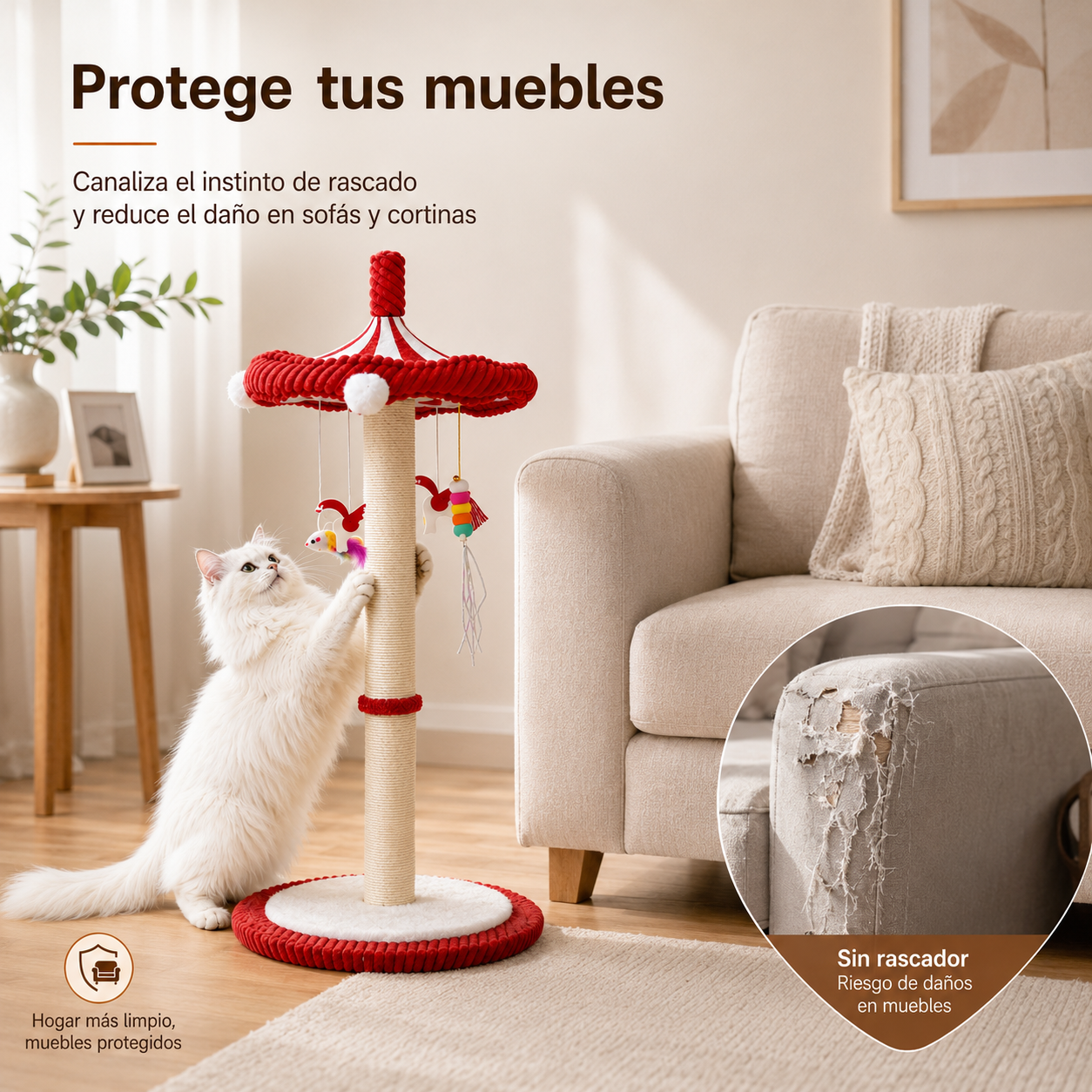 Rascador carrusel para gatos