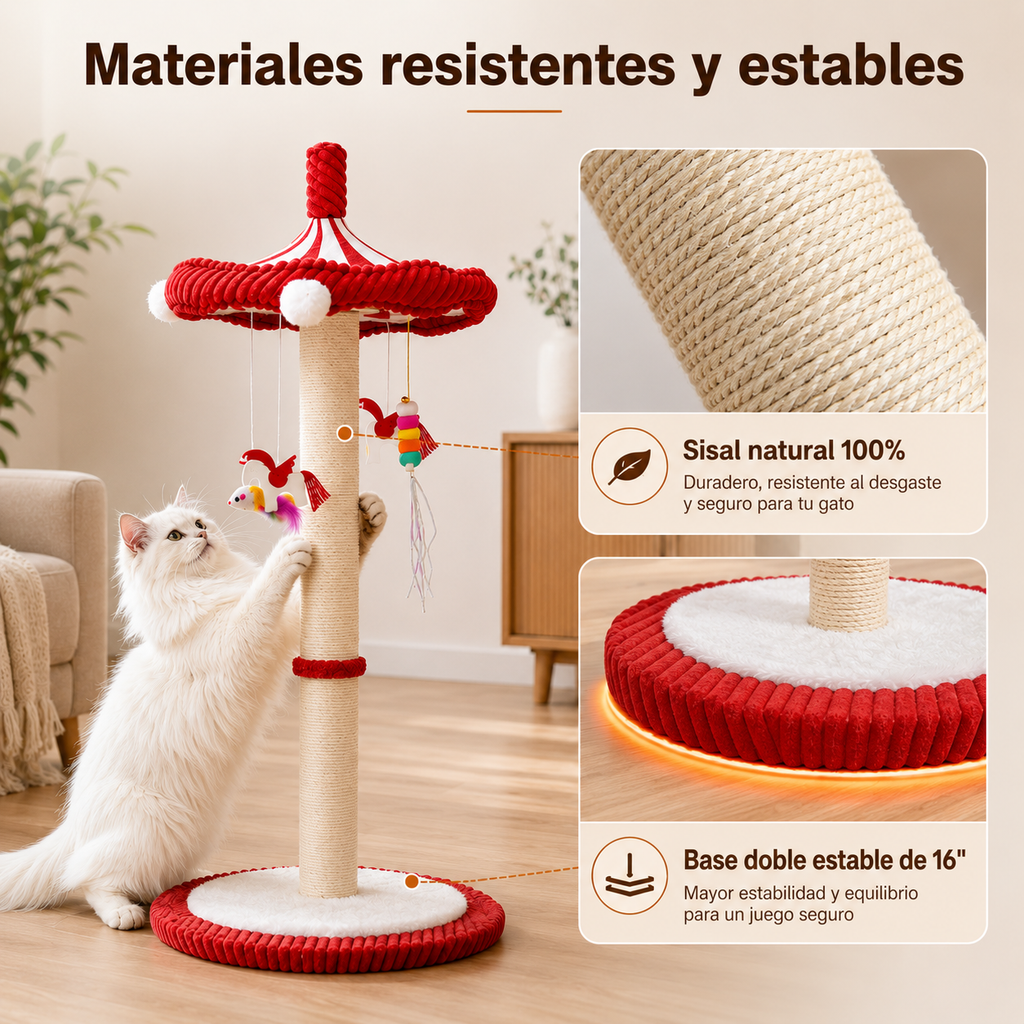 Rascador carrusel para gatos