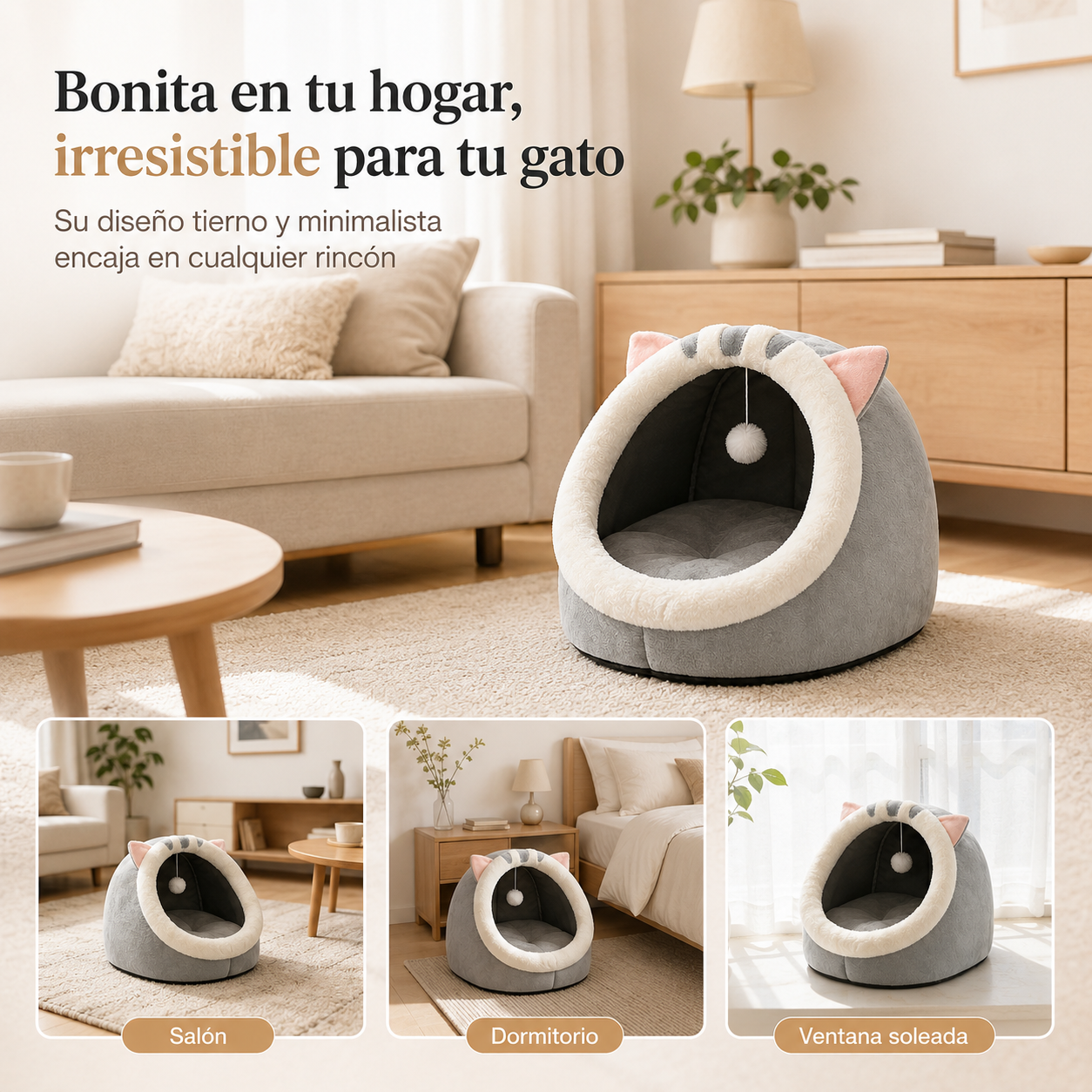 Cama cueva para gatos