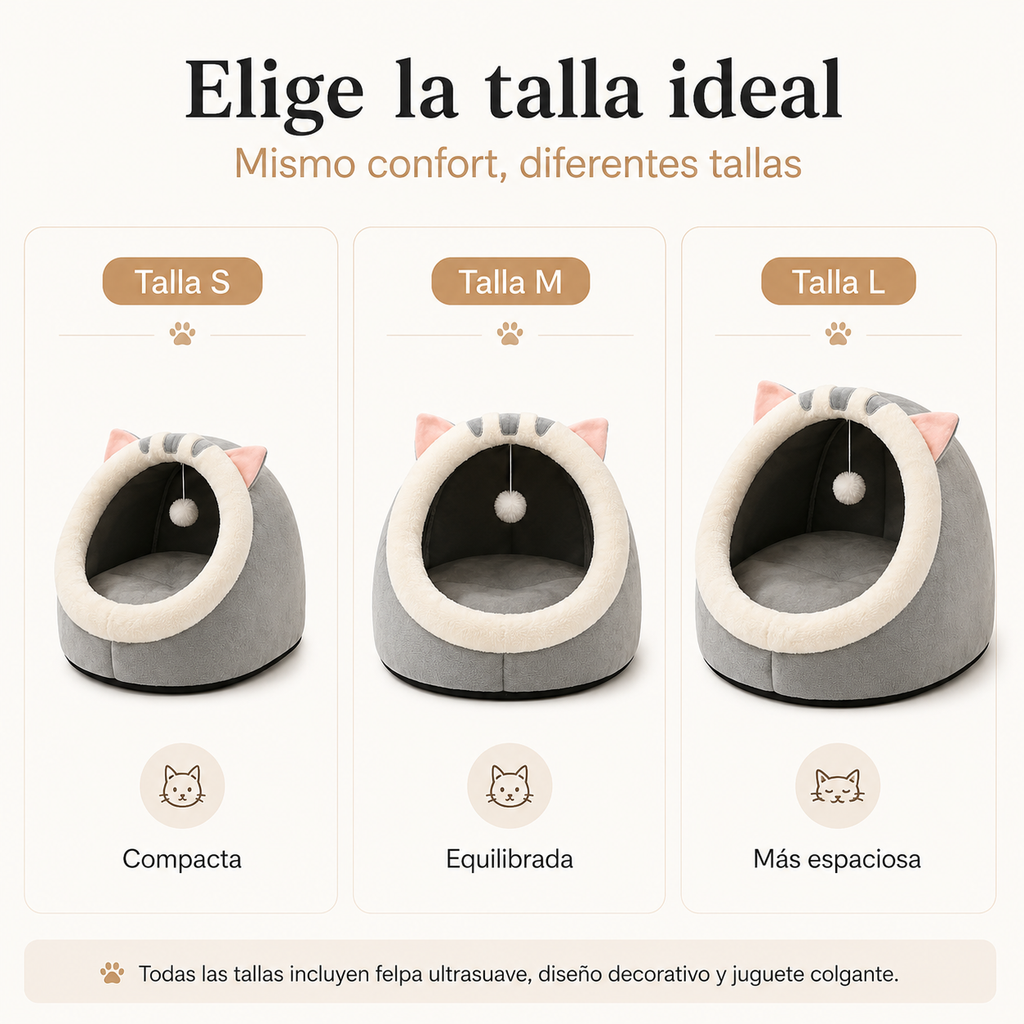 Cama cueva para gatos
