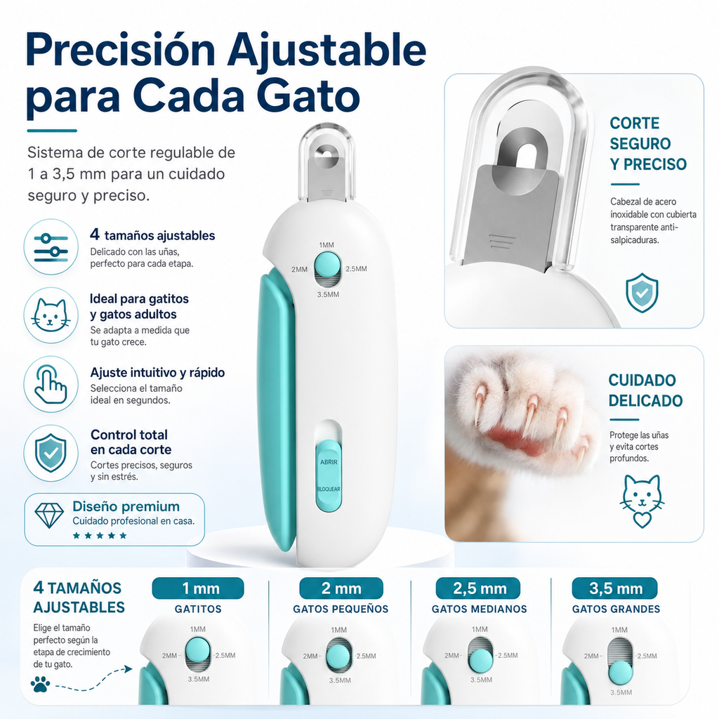Cortaúñas para gatos premium