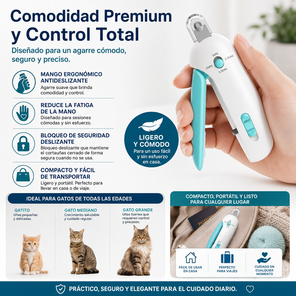 Cortaúñas para gatos premium